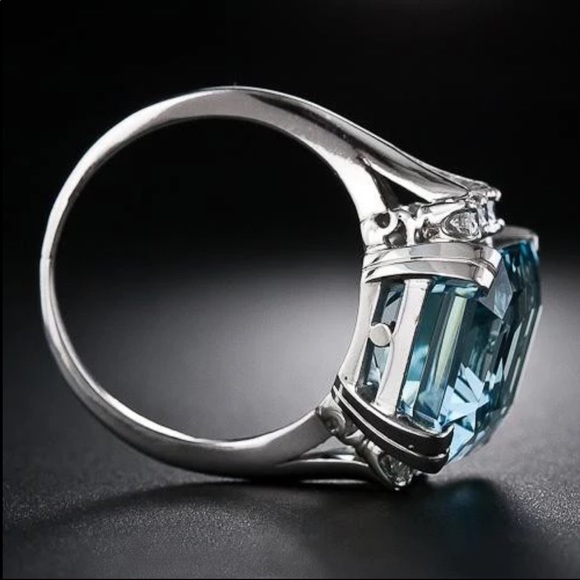 New Women’s 925 Silver Sapphire Bridal Ring - Picture 5 of 6